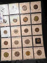 20-Pocket Plastic Page with (20) different New York Transportation Tokens. Ready to attend the coin