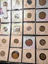 20-Pocket Plastic Page with (20) different Pennsylvania Transportation Tokens. Ready to attend the c