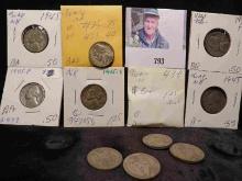 (10) carded Silver World War II Jefferson Nickels.