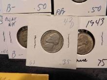 Blue Whitman Coin Folder with 32 coins; & 1941-75 Complete Set of Lincoln Cents in a blue Whitman fo