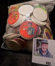 Several Hundred Game Pogs in a plastic zip lock bag. Mint condition. Used in an interesting game wit