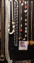 Group of nine Antique Necklaces.