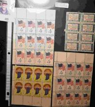(40) Mint U.S. Stamps with a face value of $1.68 in four large blocks.