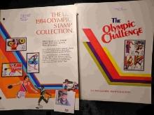 The Olympic Challenge U.S. 1984 Olympic Stamp Collection (contains one Mint postcard) & The U.S. 198