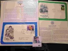 1996 Iowa Statehood Sesquicentennial First Day of Issue cover & 1994 Popular Singers Legends of Amer