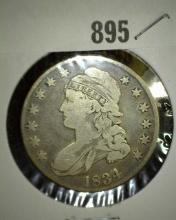1834 Capped Bust Half Dollar, Fine.