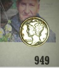 1926 S Mercury Dime, Scarce Date, EF.