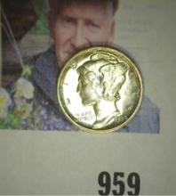 1934 D Mercury Dime, Gem BU.