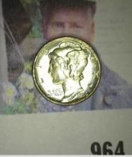 1936 D Mercury Dime, Gem BU.