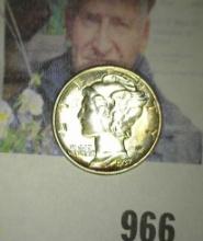 1937 P Mercury Dime, Gem BU FSB.