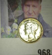 1937 S Mercury Dime, Brilliant Uncirculated.