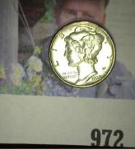 1939 P Mercury Dime, Brilliant Uncirculated.