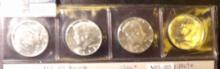 1964 P, 65 P, 66 P, & 67 P Gem BU Silver Kennedy Half Dollars.