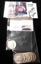 (9) Silver Mercury Dimes dating 1916-45P, the latter is a nice grade.