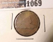 1857 U.S. Flying Eagle Cent, Good.