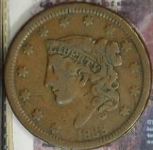 1838 U.S. Large Cent, Fine.