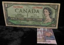 Canada -Bank of Canada- 1954- One Dollar Bill