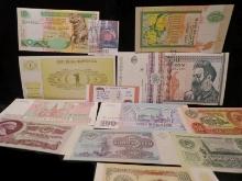 (11) Crisp Uncirculated Foreign Bank Notes. (1) Romania, (7) Russia, (1) Slovenia, & (2) Sri Lanka.