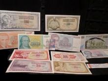 (11) Crisp Uncirculated Foreign Bank Notes. (10) Yugoslavia & (1) Zimbabwe.