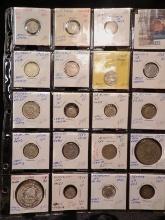 (19) Foreign Silver Coins with a total of 1.107 oz. of Silver. All stored in a 20-pocket plastic pag