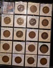 (19 pc.) Partial set of Great Britain Large Pennies dating 1906-1931. All different. All stored in a