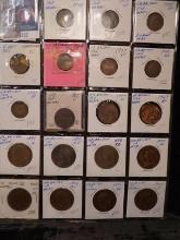 (19) Great Britain Coppers. Includes Farthings, Half Pennies, & Pennies dating 1862-1939. All stored