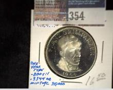 1964 Silver Proof Austria 25 Schilling, KM2895.1, One Year type. Franz Grillparzer. .344 oz.ASW. Min