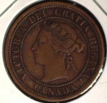 1881 H Canada Large Cent, Fine.