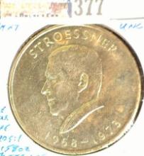 1968 Paraguay Silver 300 Guaranies, KM29, One Year Type, .6158 ozs. ASW. Fourth term of President St