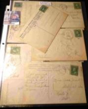 (10) Post Cards with Stamps over 100 years old.