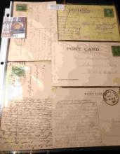 (10) Post Cards with Stamps over 100 years old.
