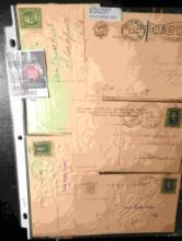(10) Post Cards with Stamps over 100 years old.