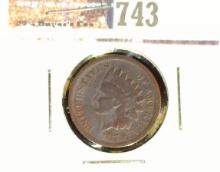 1870  Indian Head Cent, Snow -7 Pickax error variety - RARE, VG.