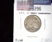 1913-D  Type One Buffalo Nickel, VG. Key date.