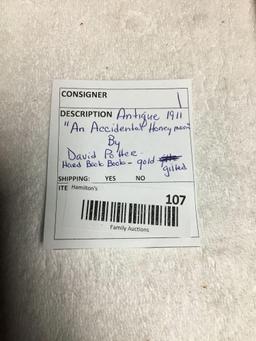 antique 1911 an accidental honeymoon hardback book