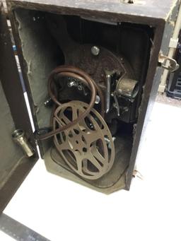 vintage keystone, 8 mm projector in case works