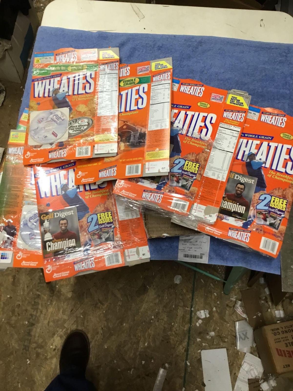 Group of cereal, box, Wheaties with Tiger Woods