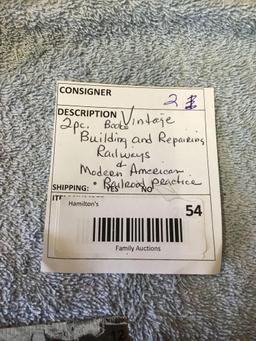 vintage 2pc. books, building, and repairing railways
