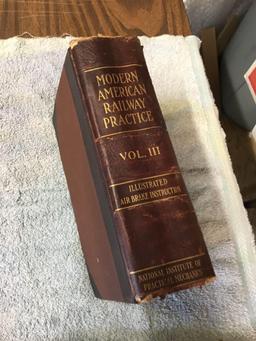 vintage 2pc. books, building, and repairing railways