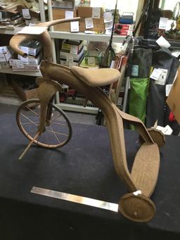 antique tricycle, art deco, possible made by mercury