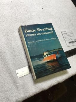hardback book with cover, basic boating piloting steamship first edition, 1964