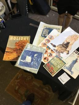 Group of antique, vintage, paper goods