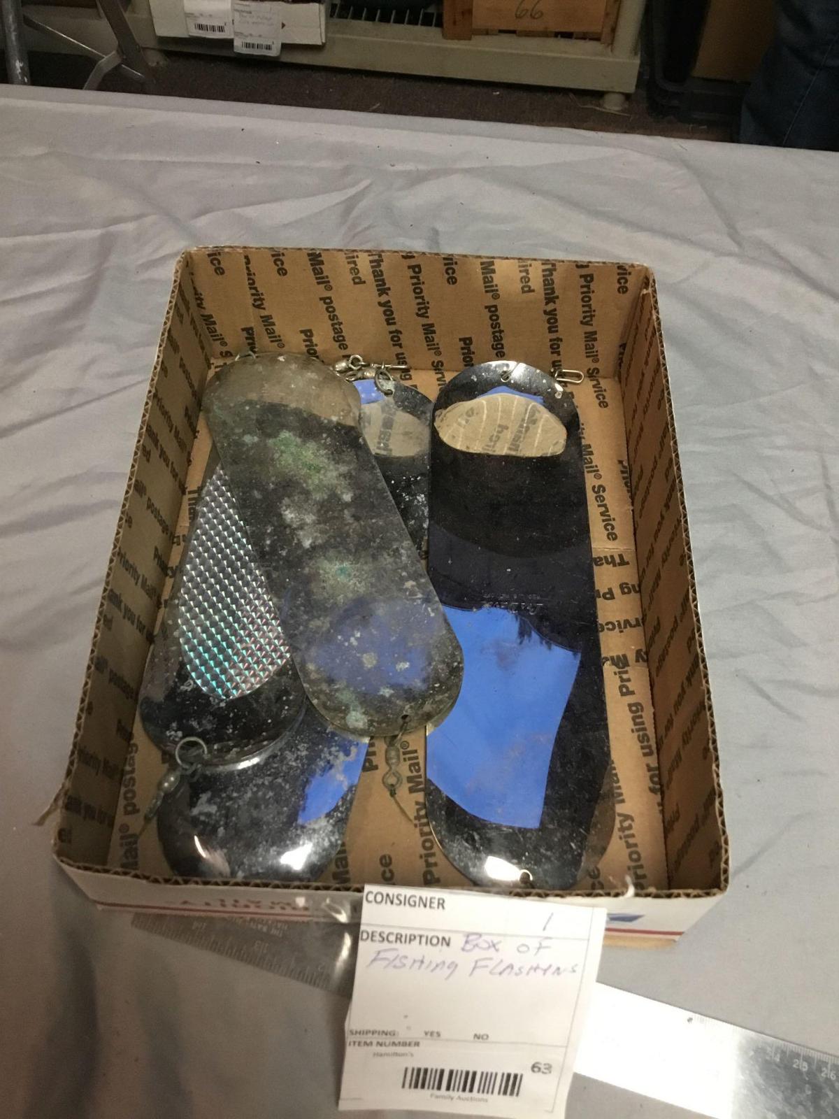 box of fishing flashers