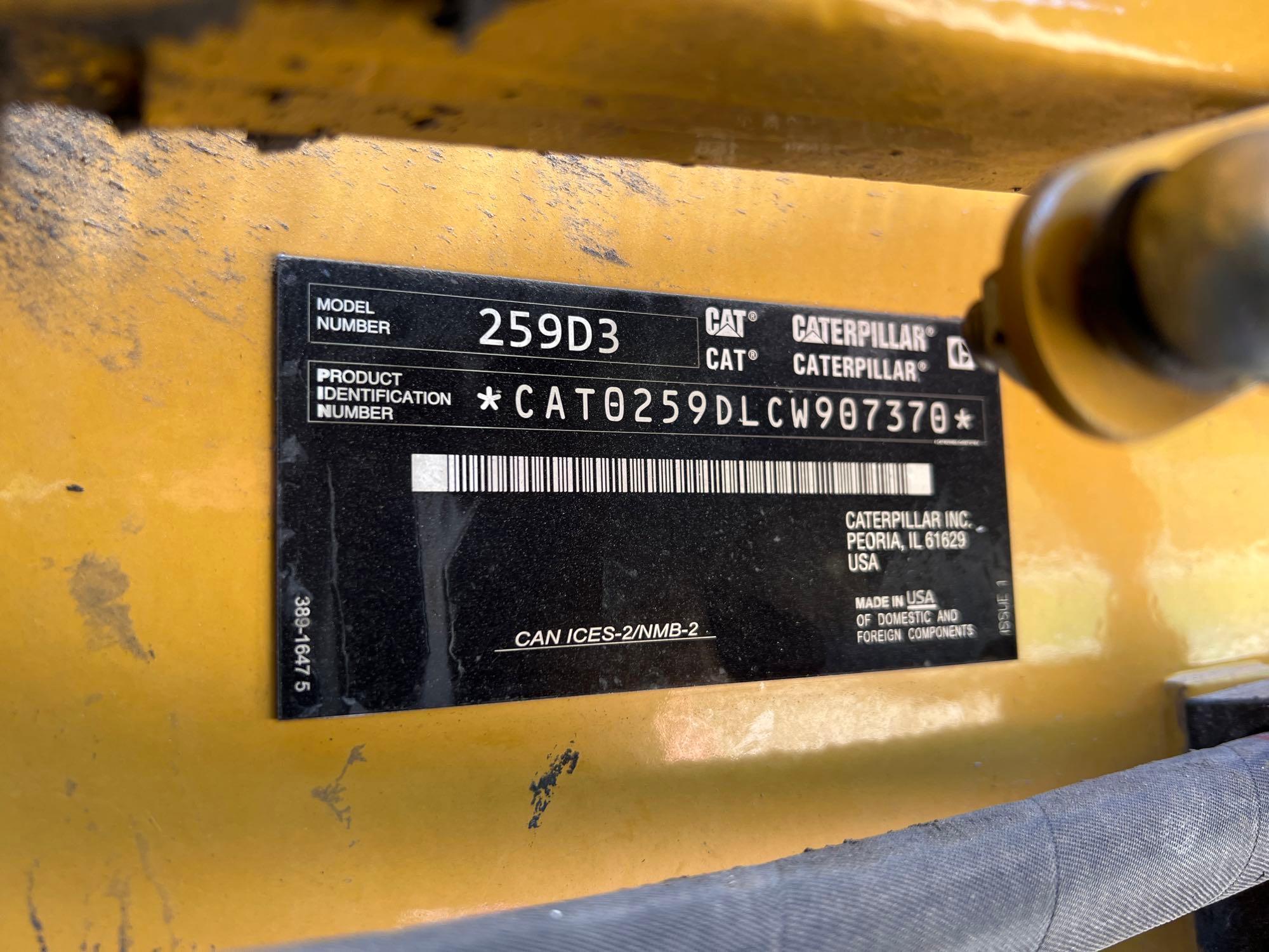 2020 CATERPILLAR 259D3 SKID STEER