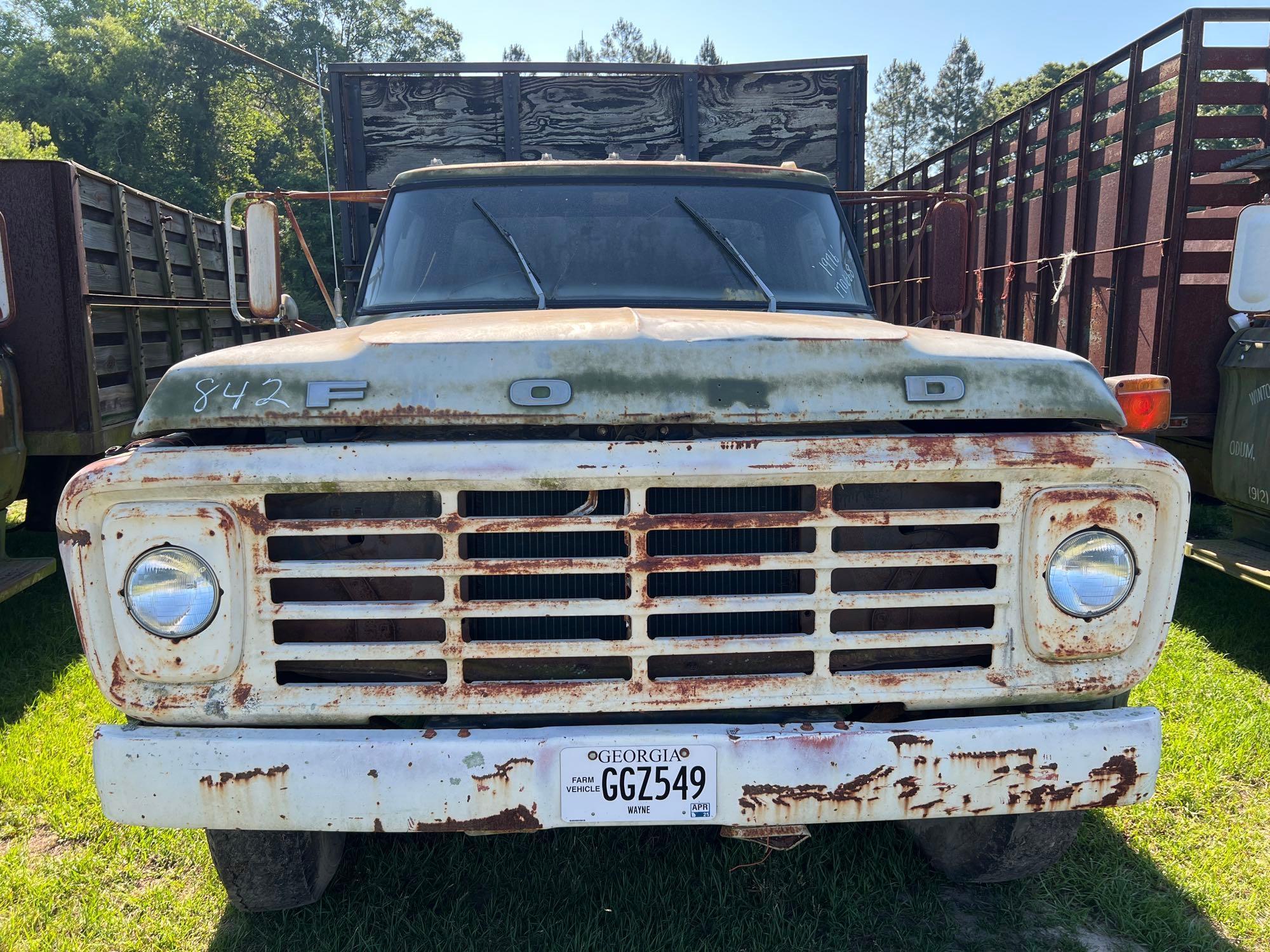 (INOP) 1976 FORD F600 T/A HYD DUMP FARM TRUCK