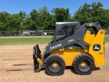 2021 JOHN DEERE 318G SOLID TIRE SKID STEER