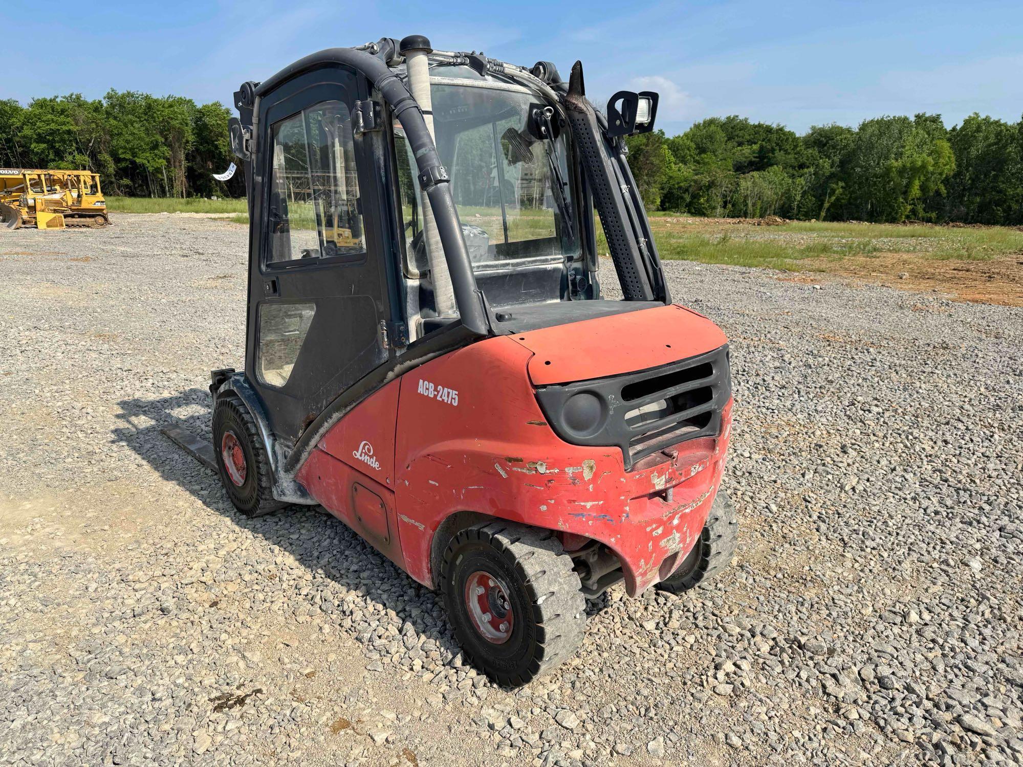 2007 LINDE H35D STRAIGHT MAST FORKLIFT