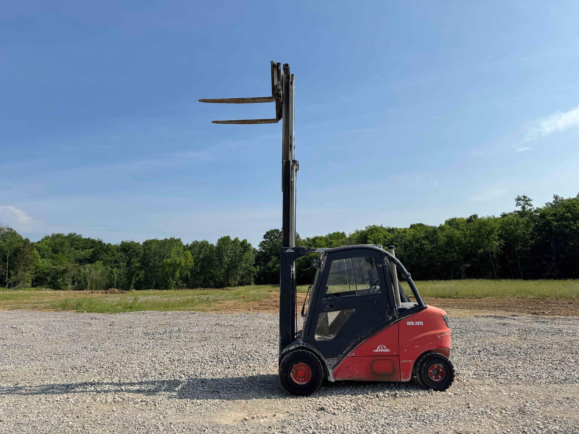2007 LINDE H35D STRAIGHT MAST FORKLIFT