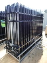 UNUSED HURRICANE 10' WROUGHT IRON SITE FENCE