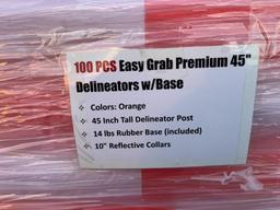 (100) 45" Delineators / Base Cones